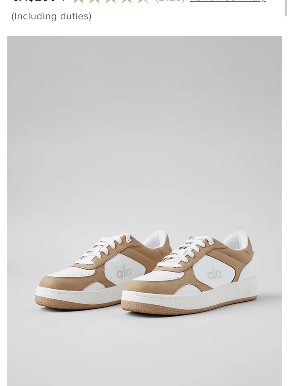 ALO Yoga Recovery Mode Women’s Sneakers in White and Tan